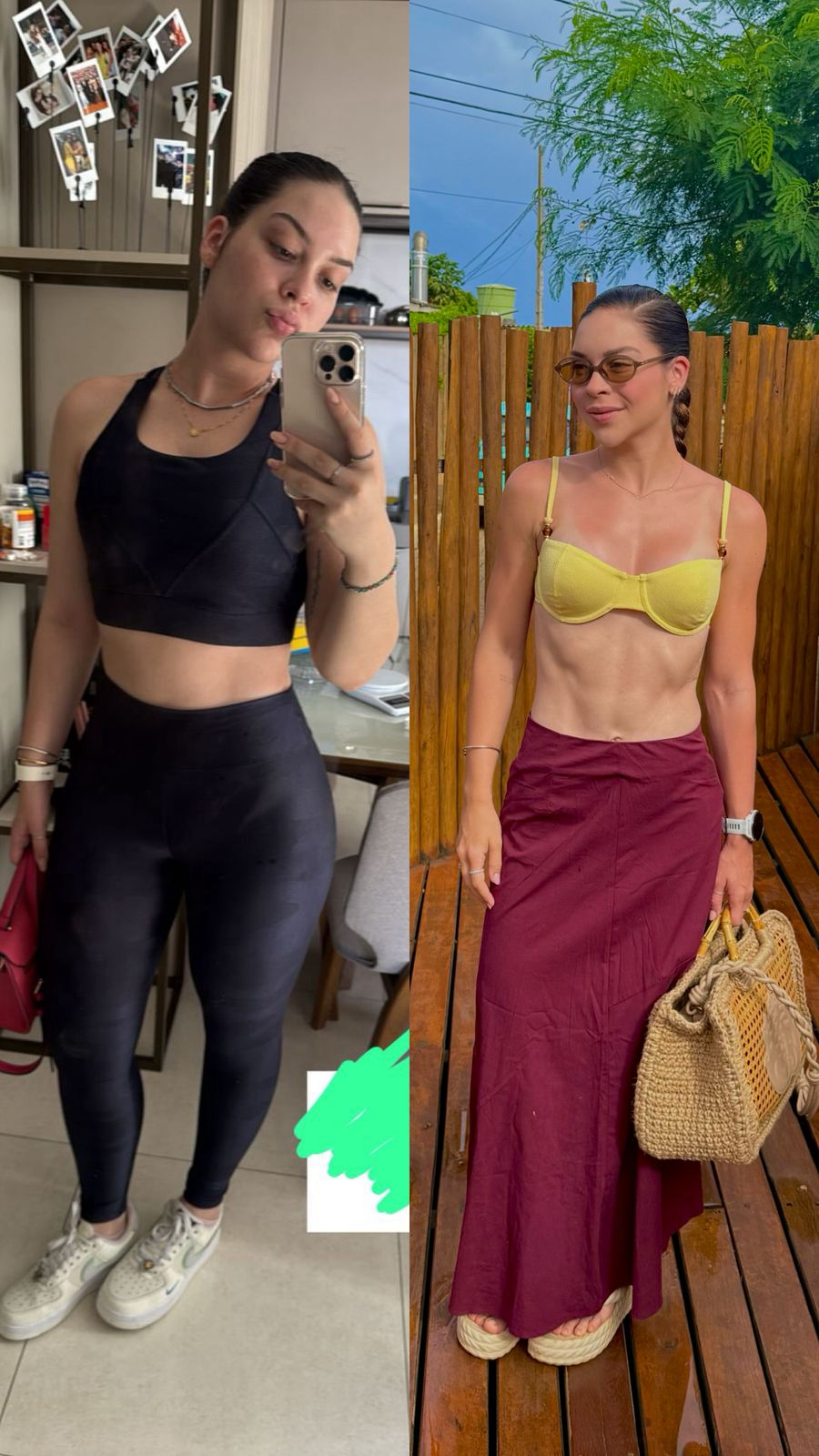 Isabella — antes e depois