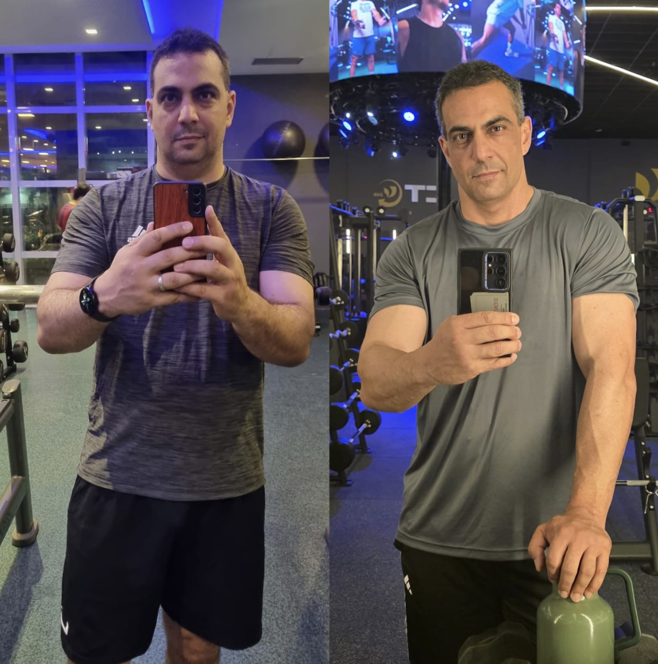 Tiago — antes e depois